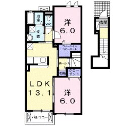 中田駅 徒歩38分 2階の物件間取画像